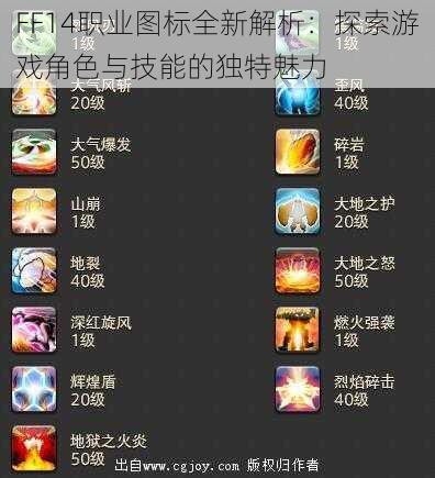 FF14职业图标全新解析：探索游戏角色与技能的独特魅力