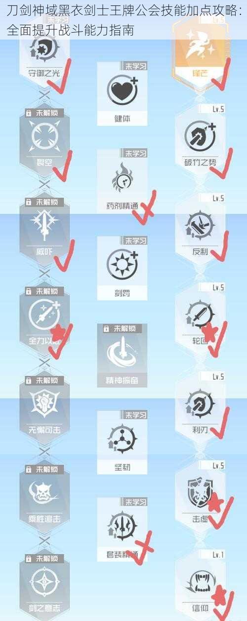 刀剑神域黑衣剑士王牌公会技能加点攻略：全面提升战斗能力指南
