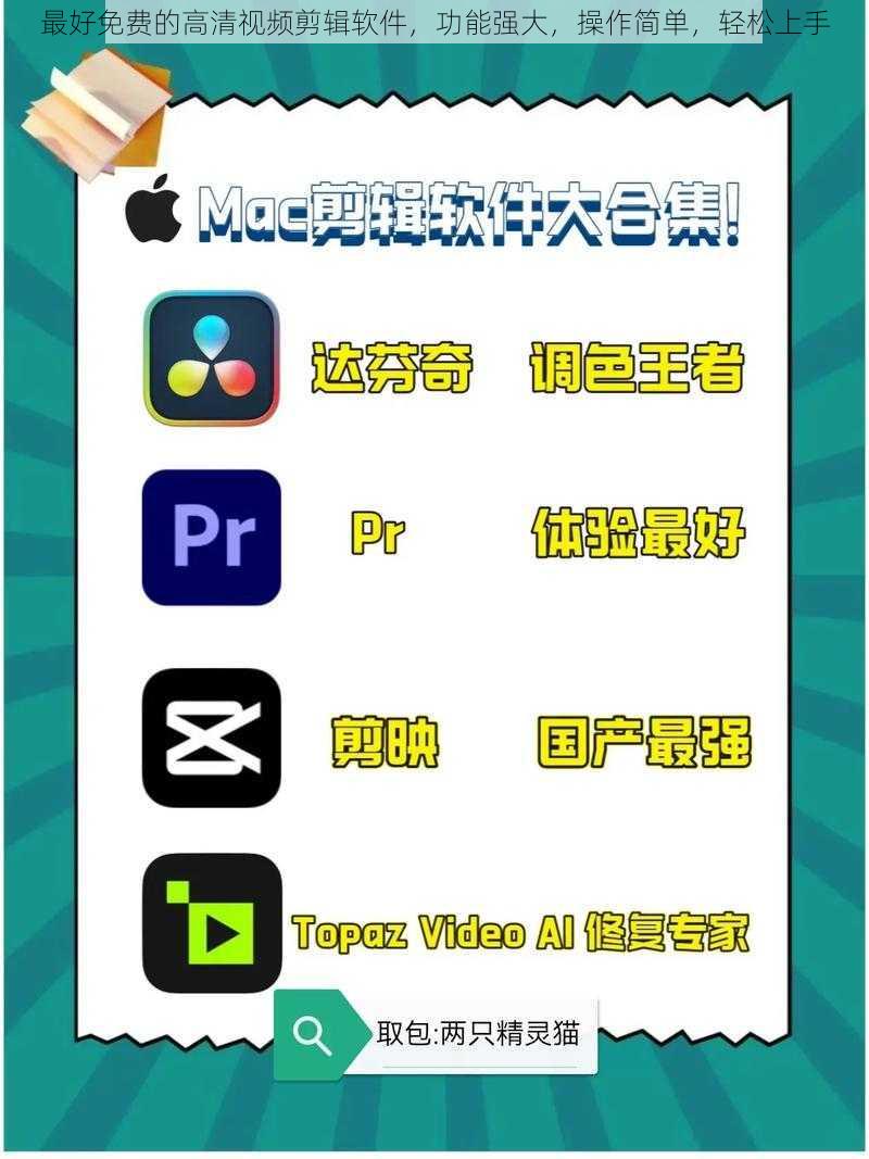 最好免费的高清视频剪辑软件，功能强大，操作简单，轻松上手